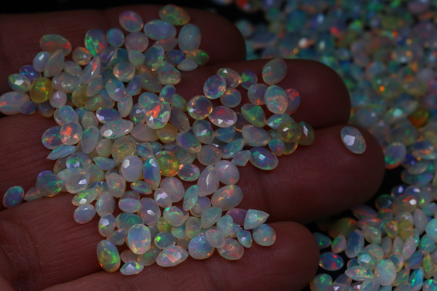 Certified White Ethiopian opal stone | Faceted oval cut gemstone for ring- Loose opal for making Jewellery for her