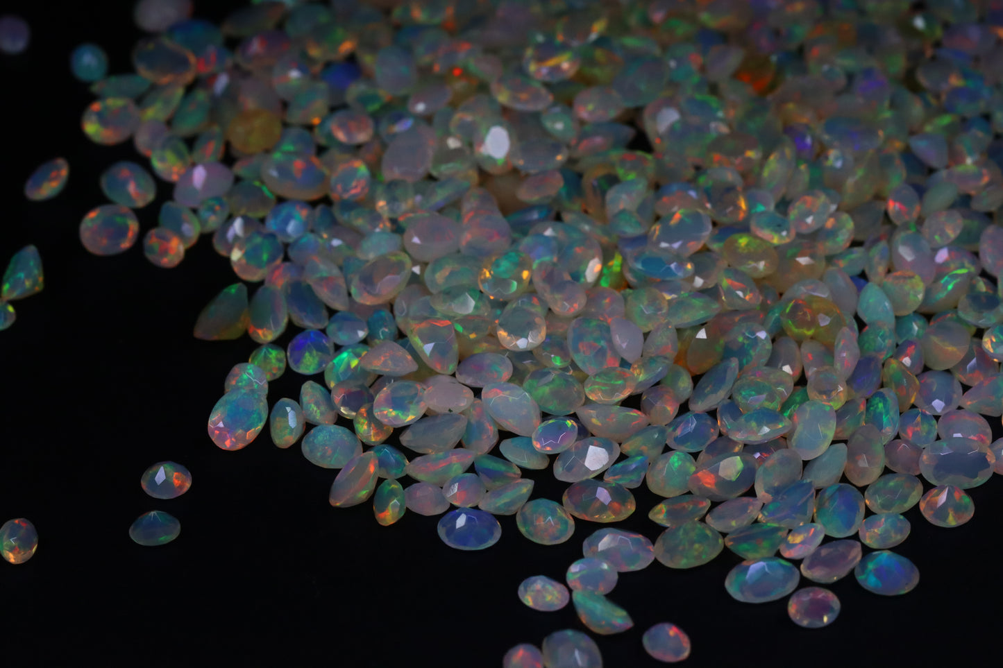 Certified White Ethiopian opal stone | Faceted oval cut gemstone for ring- Loose opal for making Jewellery for her