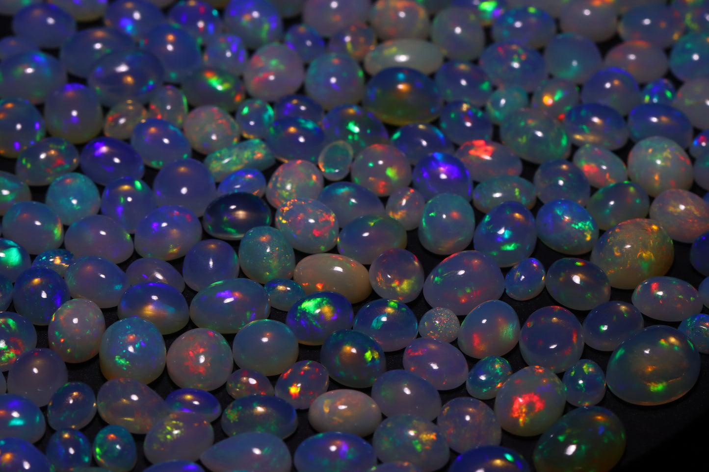 White Ethiopian opal cabochon stone | Untreated gemstone for making Jewellery | Oval cut loose opal .