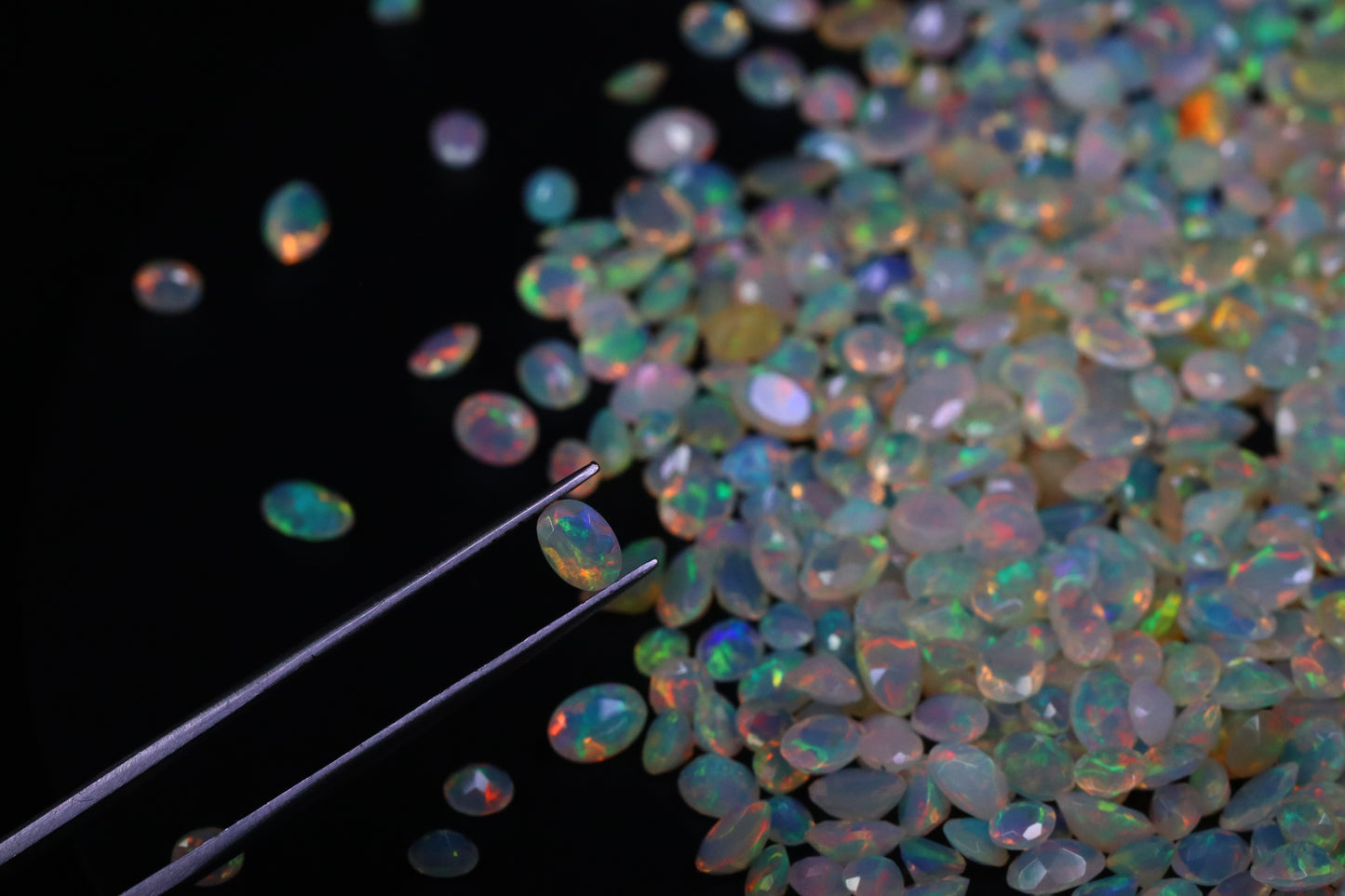 Certified White Ethiopian opal stone | Faceted oval cut gemstone for ring- Loose opal for making Jewellery for her