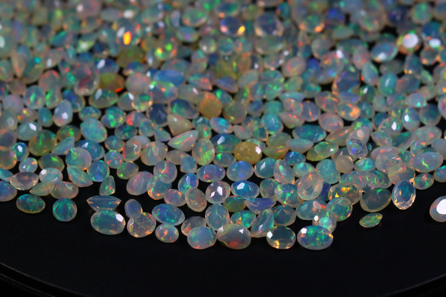 Certified White Ethiopian opal stone | Faceted oval cut gemstone for ring- Loose opal for making Jewellery for her