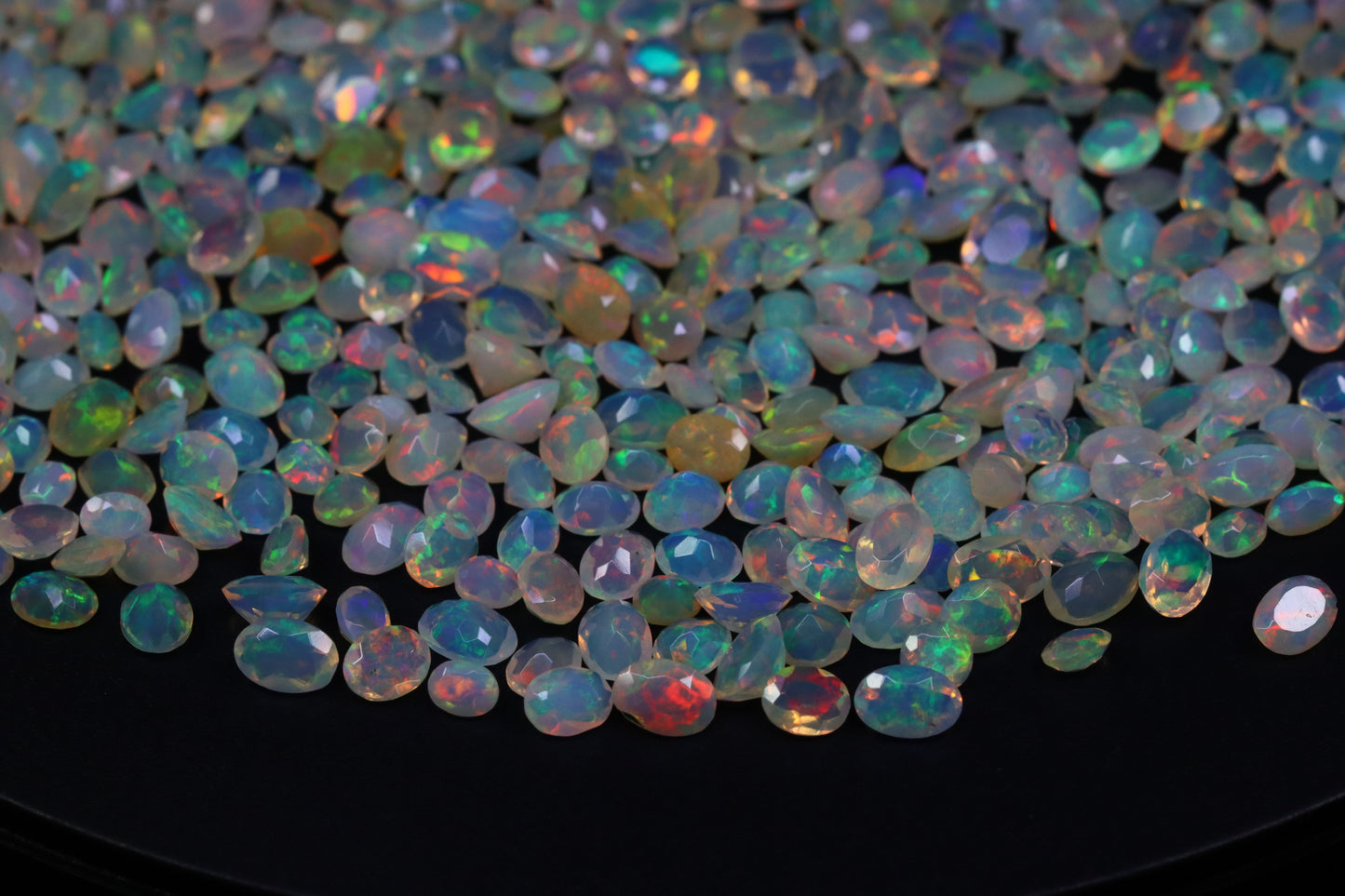 Certified White Ethiopian opal stone | Faceted oval cut gemstone for ring- Loose opal for making Jewellery for her